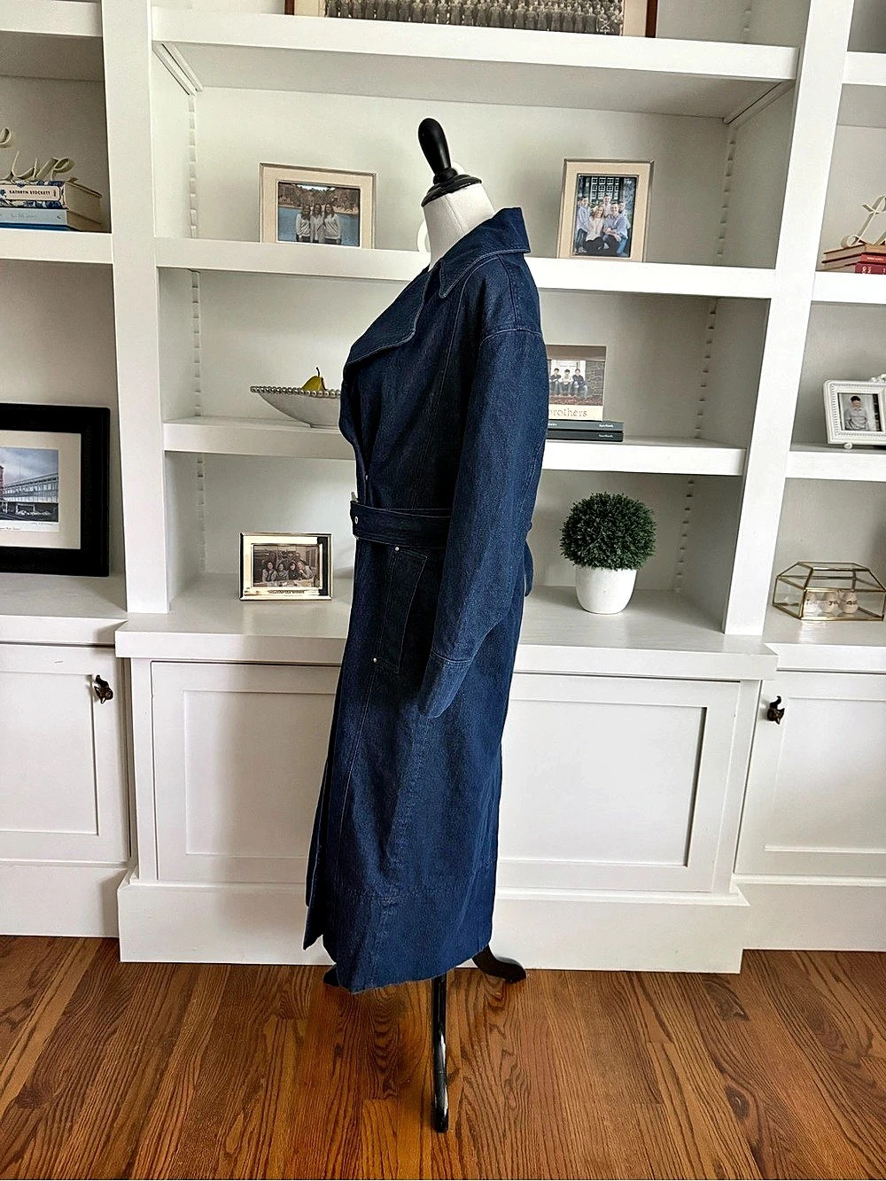 Apparis Tate Denim Trench Denim Trench in Blue Like New - Picture 3 of 14